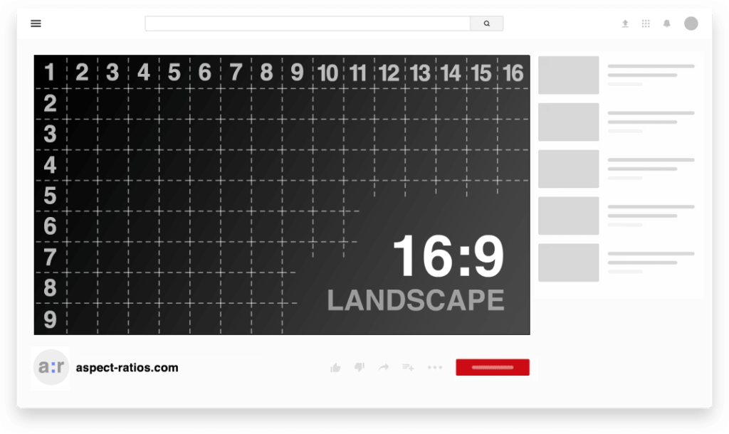 16:9 aspect ratio